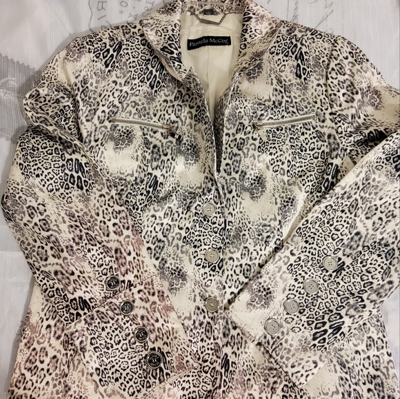 Pamel McCoy Size L Animal Print Jacket - Picture 7 of 11
